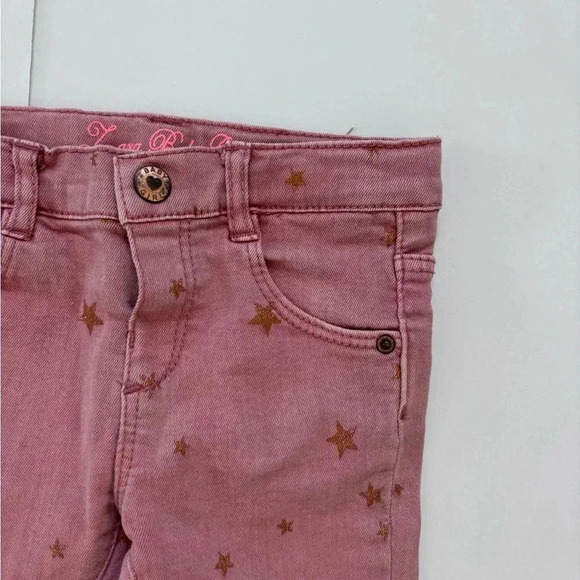 Zara Pink Glitter Star Skinny Jeans - Picture 3 of 6